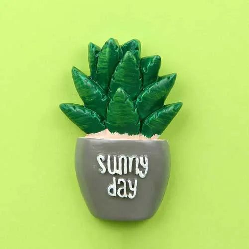Artificial Cactus Bonsai Fridge Stickers Creative Green Plant Magnet Home Decoration Message Sticker for Kids Early Education - Grand Goldman