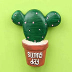 Artificial Cactus Bonsai Fridge Stickers Creative Green Plant Magnet Home Decoration Message Sticker for Kids Early Education - Grand Goldman