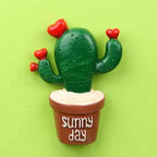 Artificial Cactus Bonsai Fridge Stickers Creative Green Plant Magnet Home Decoration Message Sticker for Kids Early Education - Grand Goldman