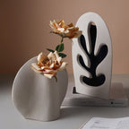 Artificial Flower Dried Flower Hand-painted Ceramic Vase - Grand Goldman