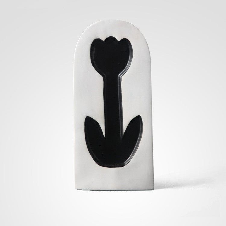 Artificial Flower Dried Flower Hand-painted Ceramic Vase - Grand Goldman