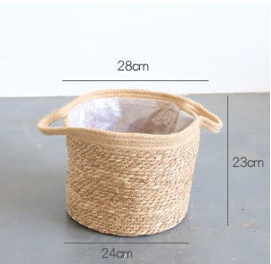 Artificial woven storage basket - Grand Goldman