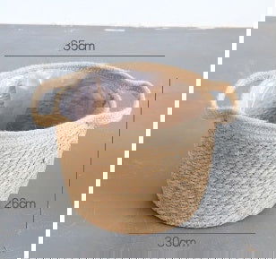 Artificial woven storage basket - Grand Goldman