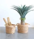 Artificial woven storage basket - Grand Goldman