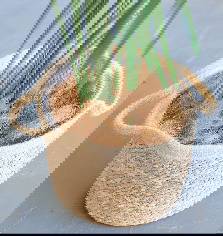 Artificial woven storage basket - Grand Goldman