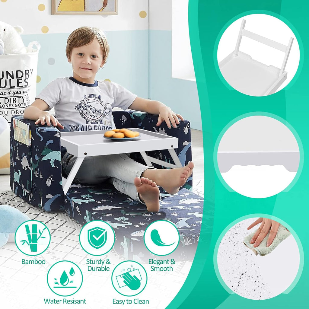 Artmeer Bed Tray Table with Folding Legs,Bamboo Breakfast in Bed for TV Table, Laptop Computer Tray,Eating,Snack Tray(Bamboo) - Grand Goldman