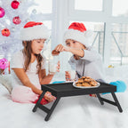 Artmeer Bed Tray Table with Folding Legs,Bamboo Breakfast in Bed for TV Table, Laptop Computer Tray,Eating,Snack Tray(Bamboo) - Grand Goldman