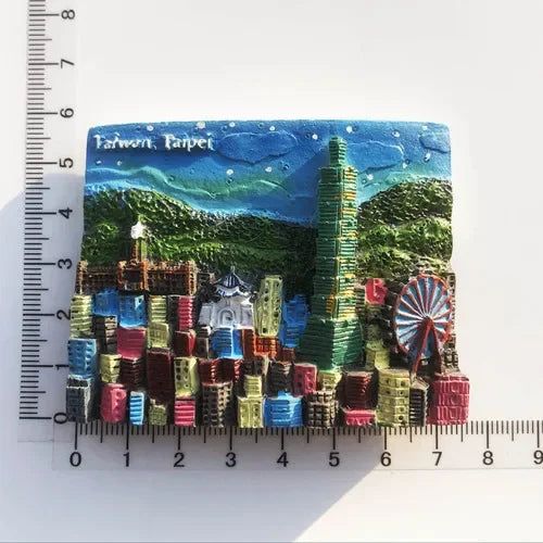 Asia Taiwan fridge magnets Articles Scenic Tourist Souvenir Magnetic Stickers Home  Refrigerator Decoration Collection Gifts - Grand Goldman