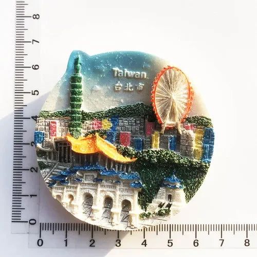 Asia Taiwan fridge magnets Articles Scenic Tourist Souvenir Magnetic Stickers Home  Refrigerator Decoration Collection Gifts - Grand Goldman