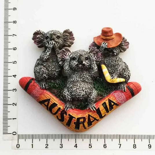 Australia Fridge Magnet Koala Fridge Magnet Souvenir 3D Resin Magnetic Stickers Refrigerator Decorative Travel Gift Idea - Grand Goldman