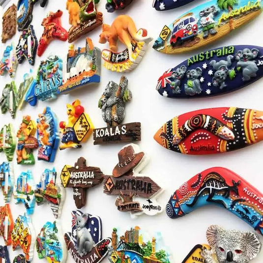 Australia Fridge Magnets Souvenir 3D Resin Kangaroo Koala Surfboard Refrigerator Stickers Australia Tourism Souvenir Gift Idea - Grand Goldman