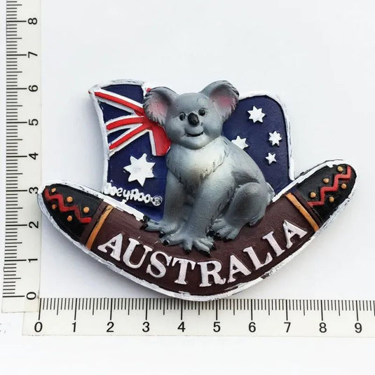 Australia Fridge Magnets Souvenir 3D Resin Kangaroo Koala Surfboard Refrigerator Stickers Australia Tourism Souvenir Gift Idea - Grand Goldman