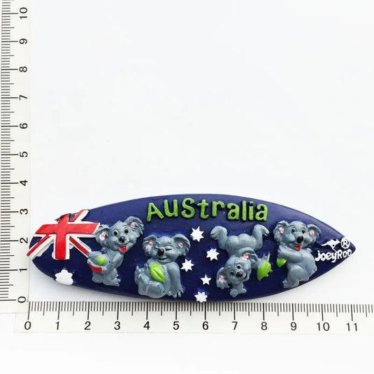 Australia Fridge Magnets Souvenir 3D Resin Kangaroo Koala Surfboard Refrigerator Stickers Australia Tourism Souvenir Gift Idea - Grand Goldman