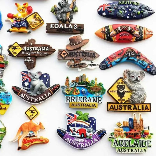 Australia Fridge Magnets Souvenir 3D Resin Kangaroo Koala Surfboard Refrigerator Stickers Australia Tourism Souvenir Gift Idea - Grand Goldman