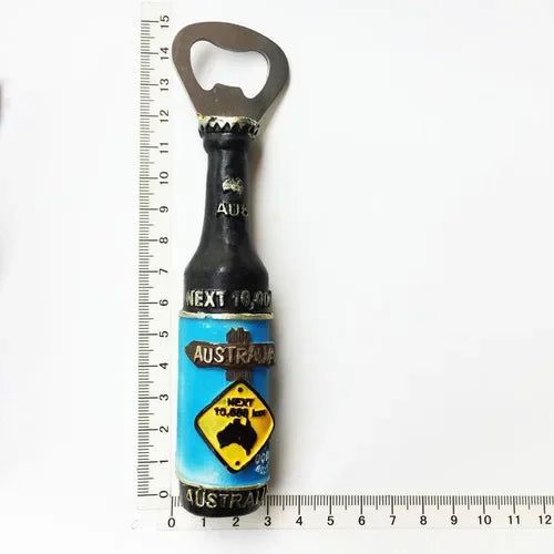 Australia Sydney Opera House wine bottle hand-painted bottle opener Beer Bottle Opener magnetic fridge stick opener - Grand Goldman