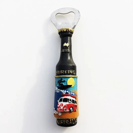 Australia Sydney Opera House wine bottle hand-painted bottle opener Beer Bottle Opener magnetic fridge stick opener - Grand Goldman