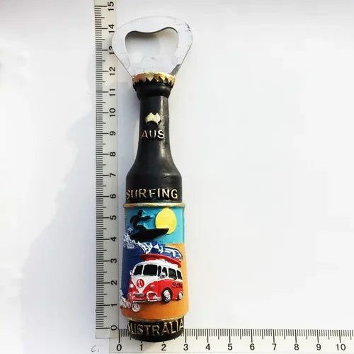 Australia Sydney Opera House wine bottle hand-painted bottle opener Beer Bottle Opener magnetic fridge stick opener - Grand Goldman