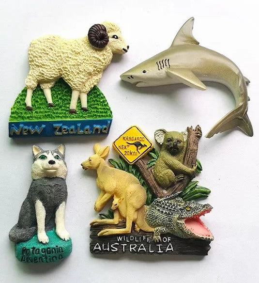 Australia fridge magnet New Zealand Koala Husky Shark Tourism Magnets Melbourne Tourist Souvenirs Magnetic Refrigerator Stickers - Grand Goldman