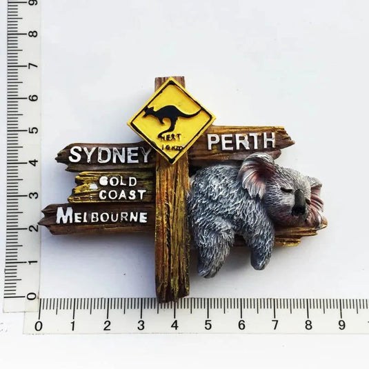 Australia Fridge Magnets Souvenir 3D Resin Kangaroo Koala Surfboard Refrigerator Stickers Australia Tourism Souvenir Gift Idea - Grand Goldman