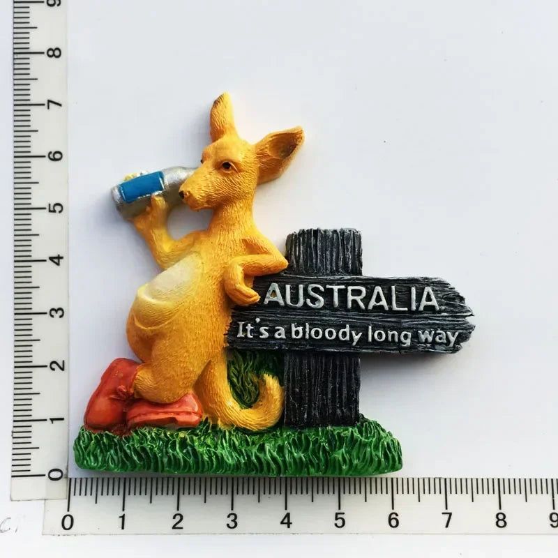 Australian Fridge Magnets Tourist Souvenirs Sydney Landmarks  Kangaroo Koala Family Sydney Opera House Home Decoration - Grand Goldman