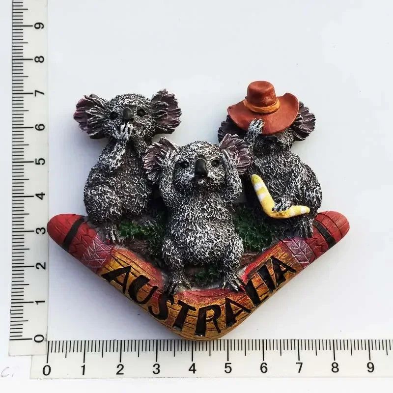 Australian Fridge Magnets Tourist Souvenirs Sydney Landmarks  Kangaroo Koala Family Sydney Opera House Home Decoration - Grand Goldman