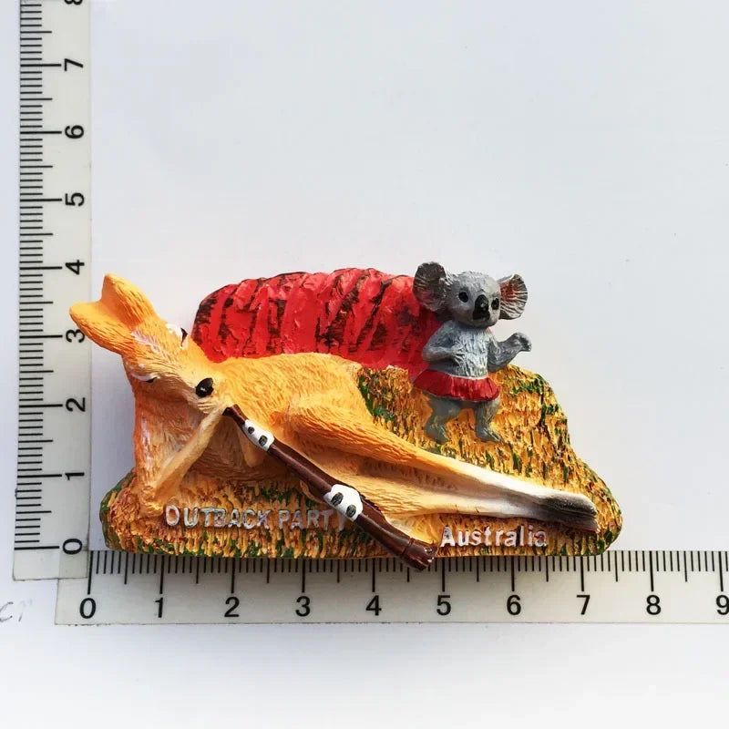 Australian Fridge Magnets Tourist Souvenirs Sydney Landmarks  Kangaroo Koala Family Sydney Opera House Home Decoration - Grand Goldman