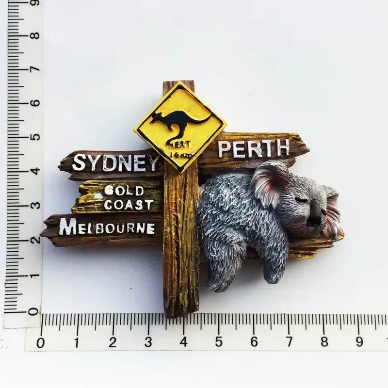 Australian Fridge Magnets Tourist Souvenirs Sydney Landmarks  Kangaroo Koala Family Sydney Opera House Home Decoration - Grand Goldman