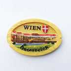 Austria Fridge Magnet Tourism Souvenir Cuckoo Clock Decor Austrian Musician Mozart Beethoven Sisi Princess Refrigerator Sticker - Grand Goldman