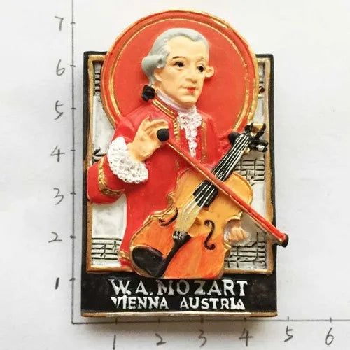 Austria Fridge Magnet Tourism Souvenir Cuckoo Clock Decor Austrian Musician Mozart Beethoven Sisi Princess Refrigerator Sticker - Grand Goldman