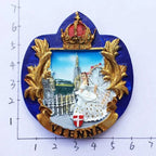 Austria Fridge Magnet  Vienna Tourist Souvenirs Magnetic Refrigerator Sticker Sisi Princess Mozart Gift Kitchen Home Decoration - Grand Goldman