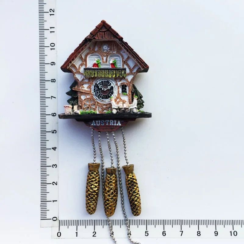 Austria Vienna Salzburg Innsbruck ISCHGL Tourist Souvenir Musician Mozart Beethoven Magnet Refrigerator Sticker Cuckoo Clock - Grand Goldman