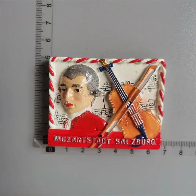 Austria Vienna Salzburg Innsbruck ISCHGL Tourist Souvenir Musician Mozart Beethoven Magnet Refrigerator Sticker Cuckoo Clock - Grand Goldman