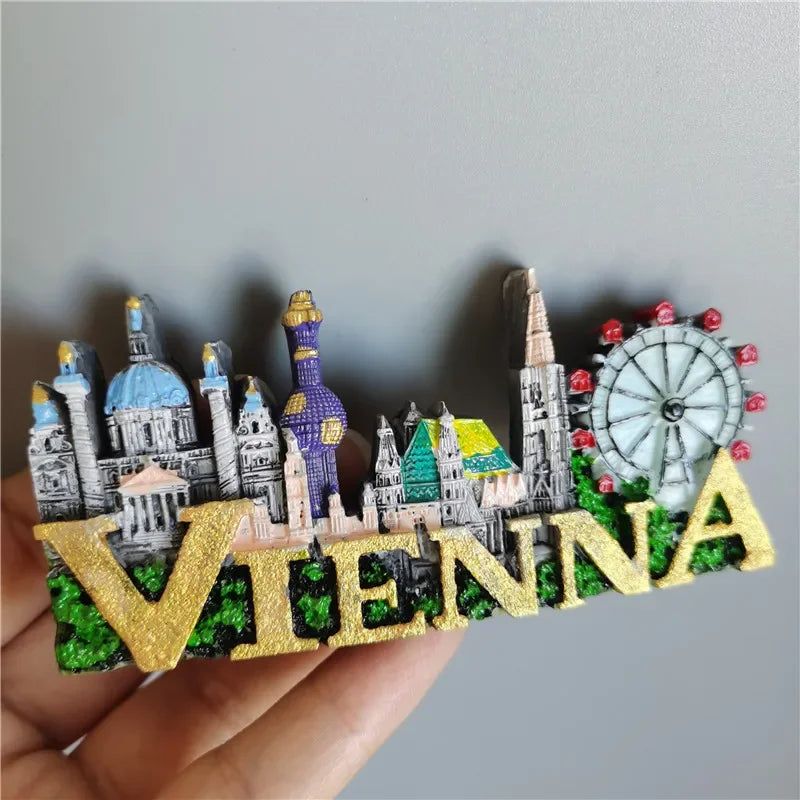 Austria Vienna Salzburg Innsbruck ISCHGL Tourist Souvenir Musician Mozart Beethoven Magnet Refrigerator Sticker Cuckoo Clock - Grand Goldman