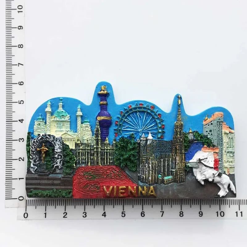 Austria Vienna Salzburg Innsbruck ISCHGL Tourist Souvenir Musician Mozart Beethoven Magnet Refrigerator Sticker Cuckoo Clock - Grand Goldman