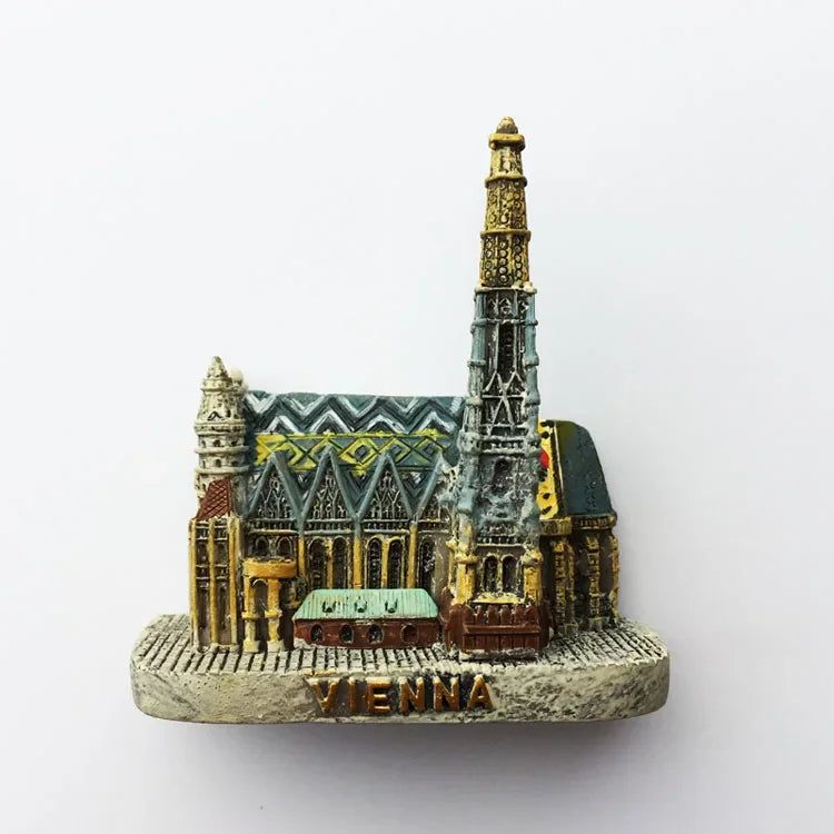 Austria Vienna Salzburg Innsbruck ISCHGL Tourist Souvenir Musician Mozart Beethoven Magnet Refrigerator Sticker Cuckoo Clock - Grand Goldman