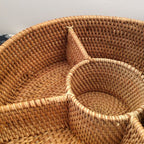 Autumn rattan woven storage fruit basket - Grand Goldman