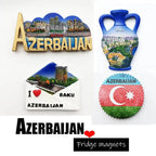 Azerbaijan Fridge Magnets Tourist Souvenir BAKU 3D Resin Magnets for Refrigerators Collection Travel Gift Home Decoration - Grand Goldman