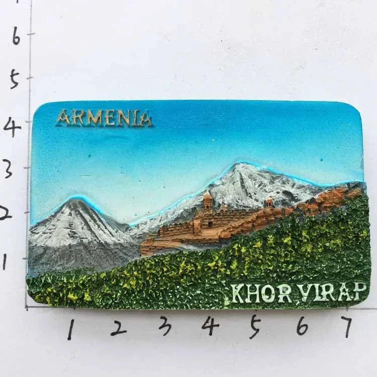 Azerbaijan Fridge Magnets Tourist Souvenir BAKU 3D Resin Magnets for Refrigerators Collection Travel Gift Home Decoration - Grand Goldman