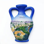 Azerbaijan Fridge Magnets Tourist Souvenir BAKU 3D Resin Magnets for Refrigerators Collection Travel Gift Home Decoration - Grand Goldman
