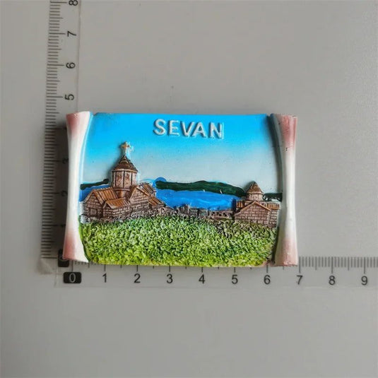 Azerbaijan Fridge Magnets Tourist Souvenir BAKU 3D Resin Magnets for Refrigerators Collection Travel Gift Home Decoration - Grand Goldman