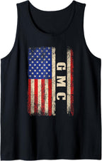 GMC Last Name Shirt GMC Name American Flag Tank Top