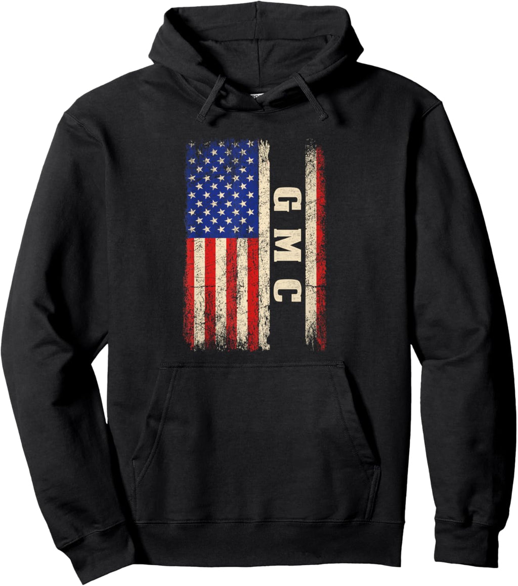 GMC Last Name Shirt GMC Name American Flag Pullover Hoodie