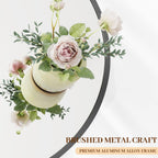 BEAUTYPEAK 30 Inch Round Mirror, Black Metal Frame Circle Mirror, Wall Mirror for Entryway, Bathroom, Vanity, Living Room, Black Circle Mirror - Grand Goldman