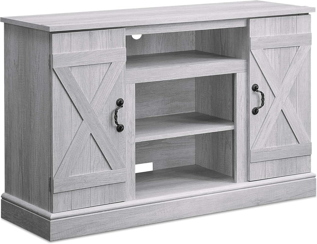 BELLEZE 47" TV Stand with 18" Electric Fireplace Heater & Media Entertainment Center Console Table for TV up to 50" with Open Storage Shelves & Cabinets - Veropeso (Espresso) - Grand Goldman