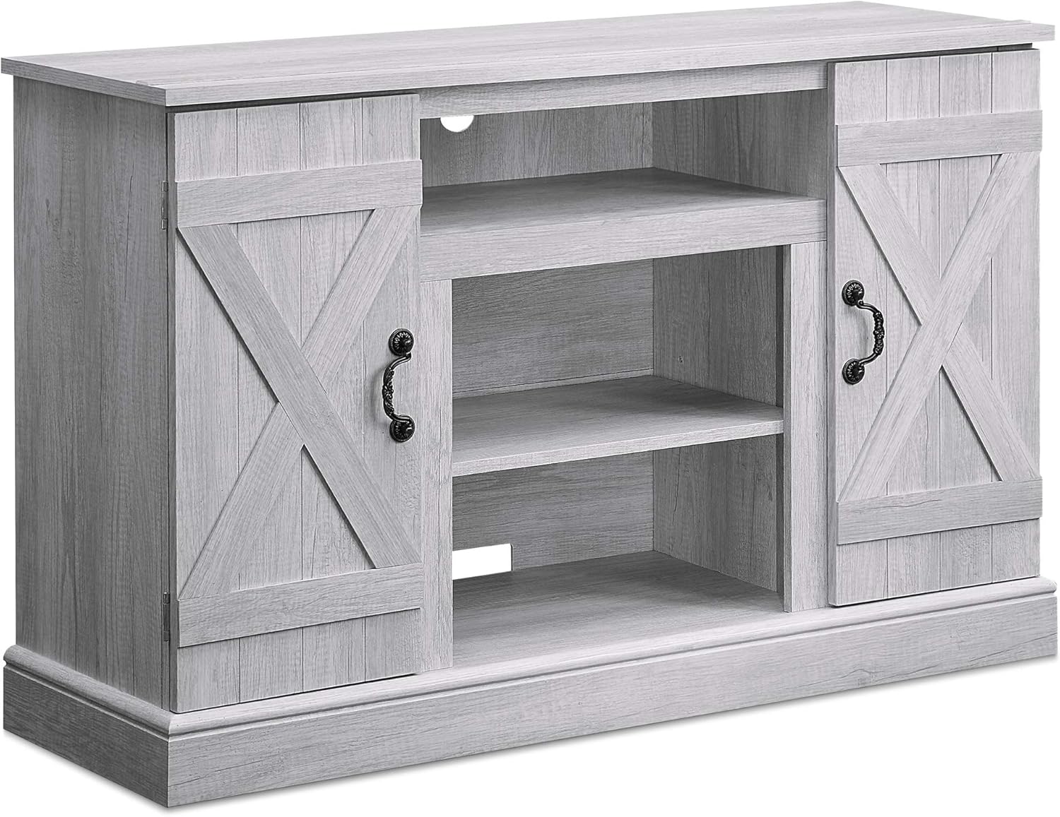 BELLEZE 47" TV Stand with 18" Electric Fireplace Heater & Media Entertainment Center Console Table for TV up to 50" with Open Storage Shelves & Cabinets - Veropeso (Espresso) - Grand Goldman