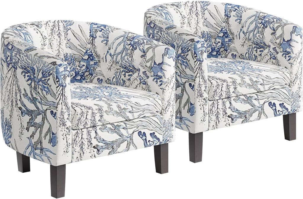 BELLEZE Black Accent Chairs for Living Room, Elegant Arm Chair Upholstered Tufted Barrel Chair Club Chair for Bedroom with Sturdy Legs and Faux Leather - Berlinda (Black) - Grand Goldman