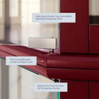 BELLEZE Lighted Corner Display Curio Cabinet,72" Tall Wooden Curved Shelving Unit with Tempered Glass Door, Bar and Liquor Storage Area with 6 Shelves - Ashfield (Walnut) - Grand Goldman