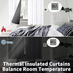 BGment Thermal Insulated 100% Blackout Curtains for Bedroom with Black Liner, Double Layer Full Room Darkening Noise Reducing Grommet Curtain (42 x 63 Inch, Pure White, 2 Panels) - Grand Goldman
