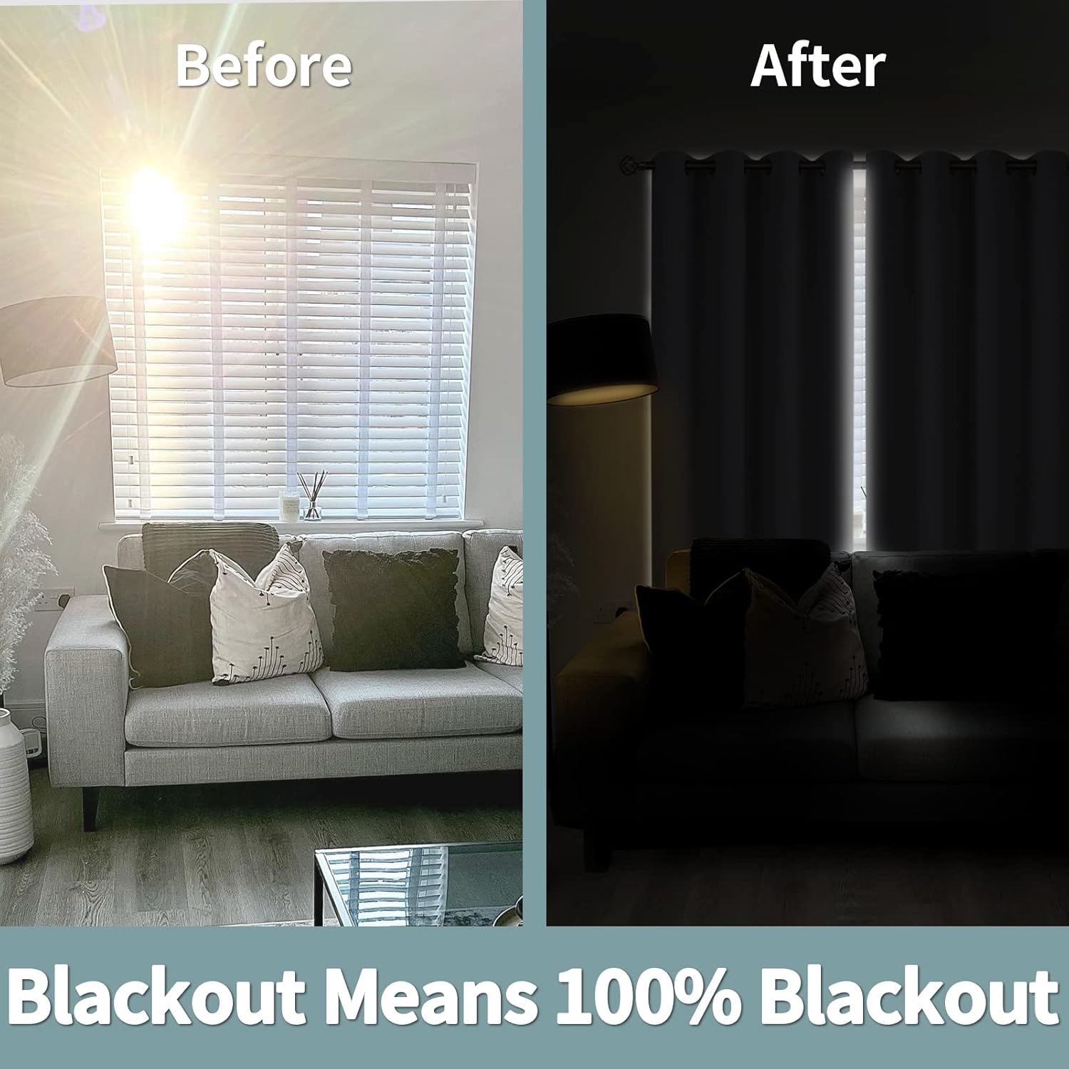 BGment Thermal Insulated 100% Blackout Curtains for Bedroom with Black Liner, Double Layer Full Room Darkening Noise Reducing Grommet Curtain (42 x 63 Inch, Pure White, 2 Panels) - Grand Goldman