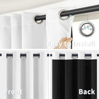 BGment Thermal Insulated 100% Blackout Curtains for Bedroom with Black Liner, Double Layer Full Room Darkening Noise Reducing Grommet Curtain (42 x 63 Inch, Pure White, 2 Panels) - Grand Goldman